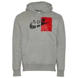 Nike Men's Split logo Hoodie Pullover Dark Grey Red Black Size L NEW WITH TAGS!